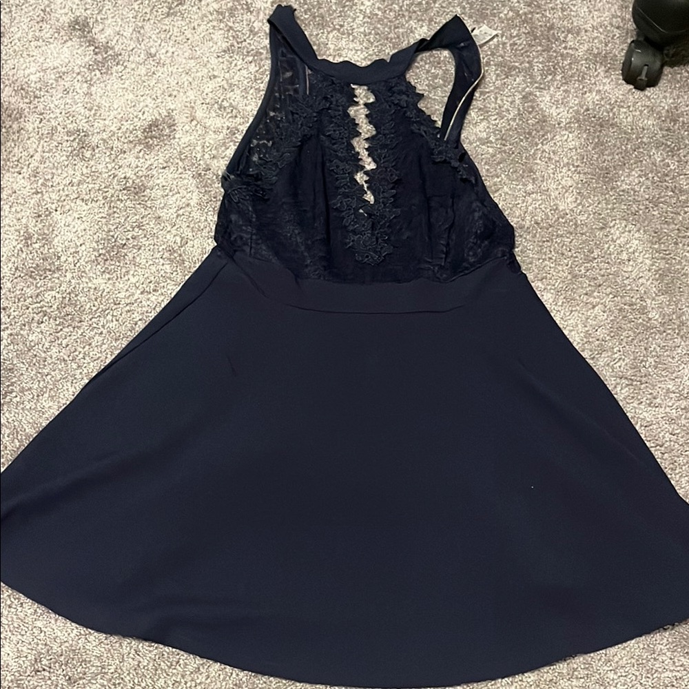 Elegant navy Lace Dress